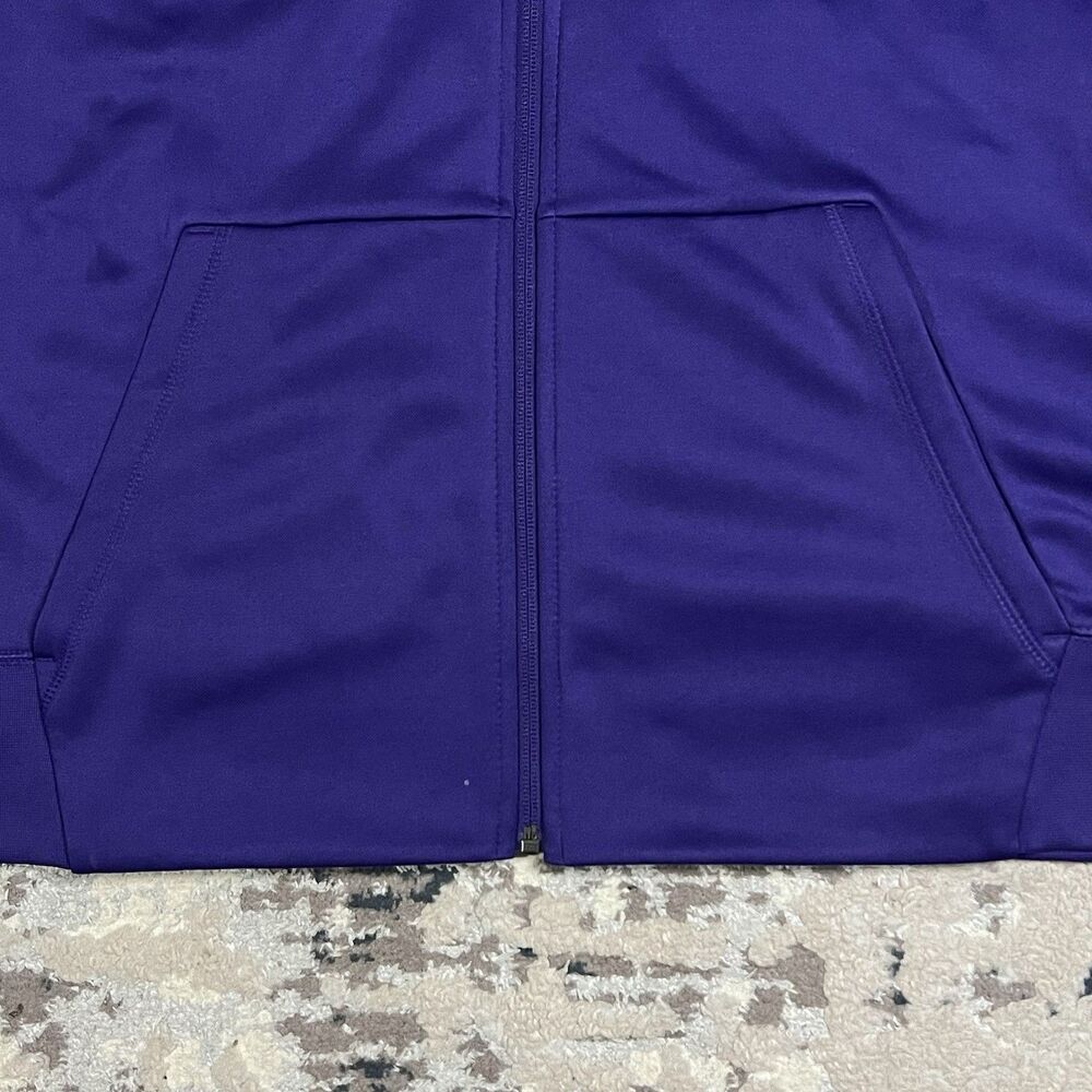 Minnesota Vikings Hoodie Mens 2XL Purple Nike On Field Dri Fit Full Zip NFL - Picture 9 of 11